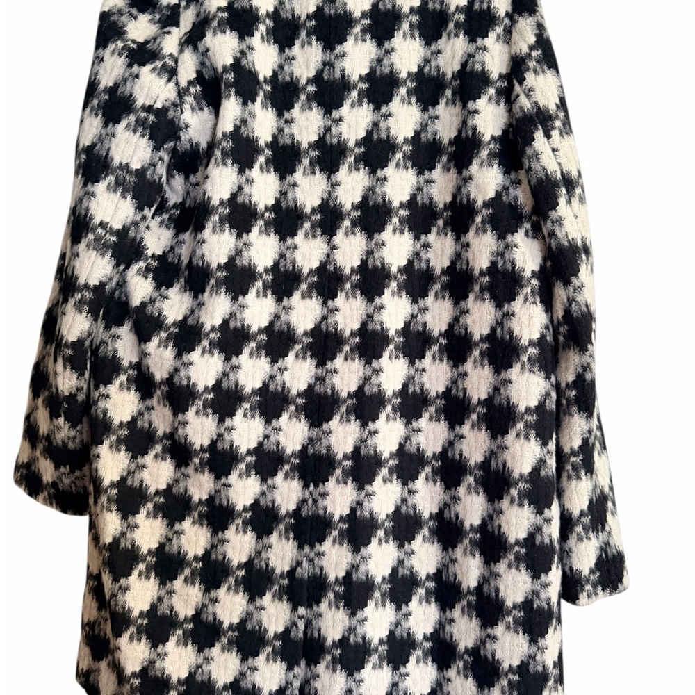 Limited NWT Houndstooth Double Breasted Coat Black White Size S - Picture 2 of 8